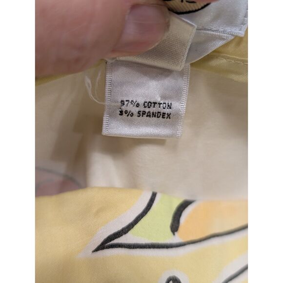 Talbots Yellow Butterfly Floral Cotton Mini Skirt 10 Garden Girl Cottagecore - Picture 6 of 8